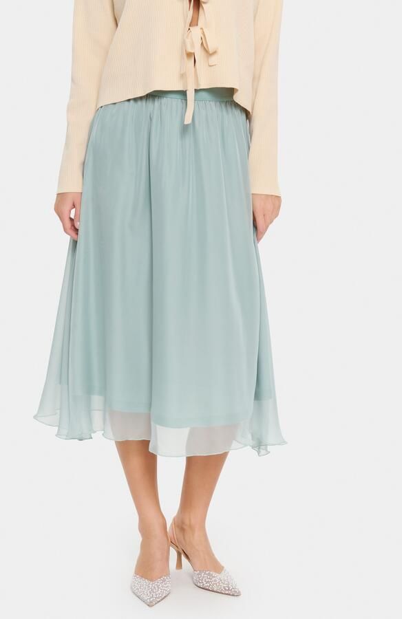 Saint Tropez Midirok CoralSZ Skirt gemaakt van chiffon - Foto 3