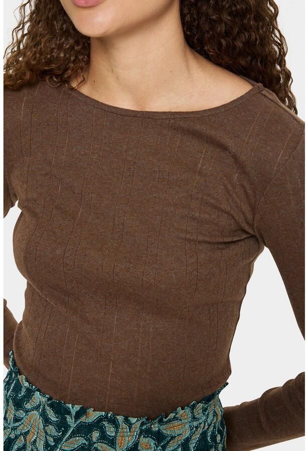 Saint Tropez Shirt met lange mouwen GruSZ gegolvende zoom - Foto 2