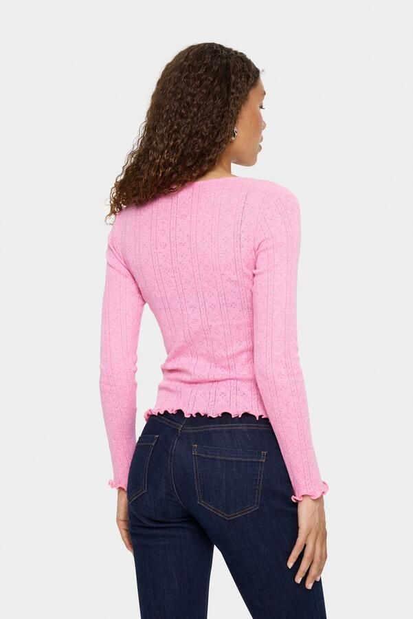 Saint Tropez Shirt met lange mouwen GruSZ gegolvende zoom - Foto 3