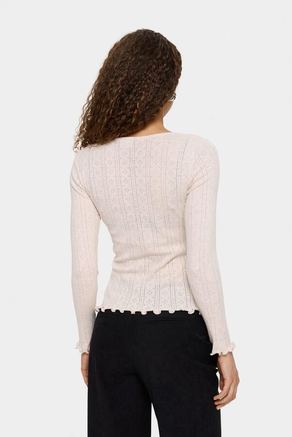 Saint Tropez Shirt met lange mouwen GruSZ gegolvende zoom - Foto 3