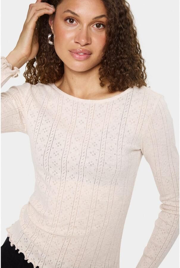 Saint Tropez Shirt met lange mouwen GruSZ gegolvende zoom - Foto 2