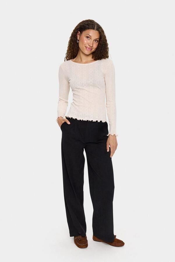 Saint Tropez Shirt met lange mouwen GruSZ gegolvende zoom - Foto 4