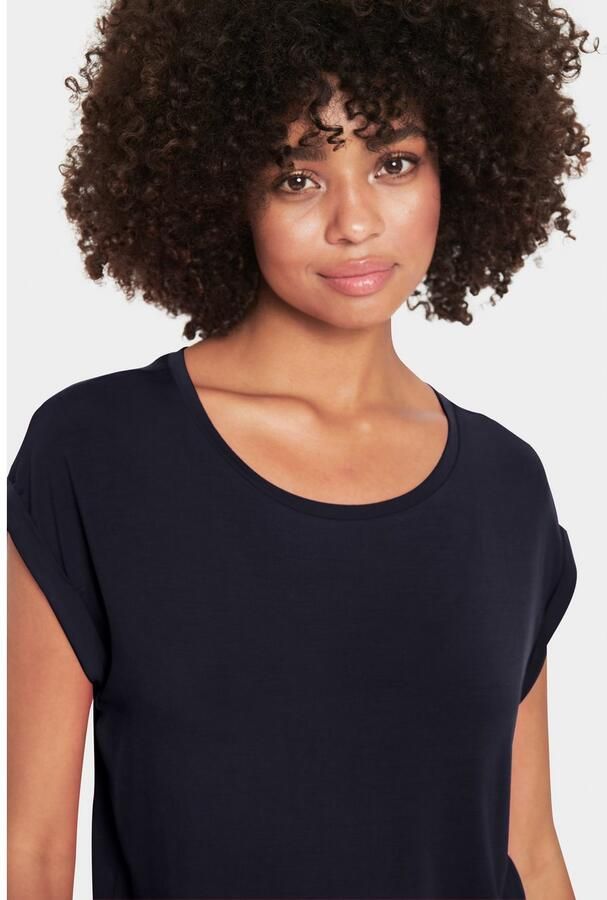 Saint Tropez Shirt met ronde hals Basic in chique lyocell kwaliteit