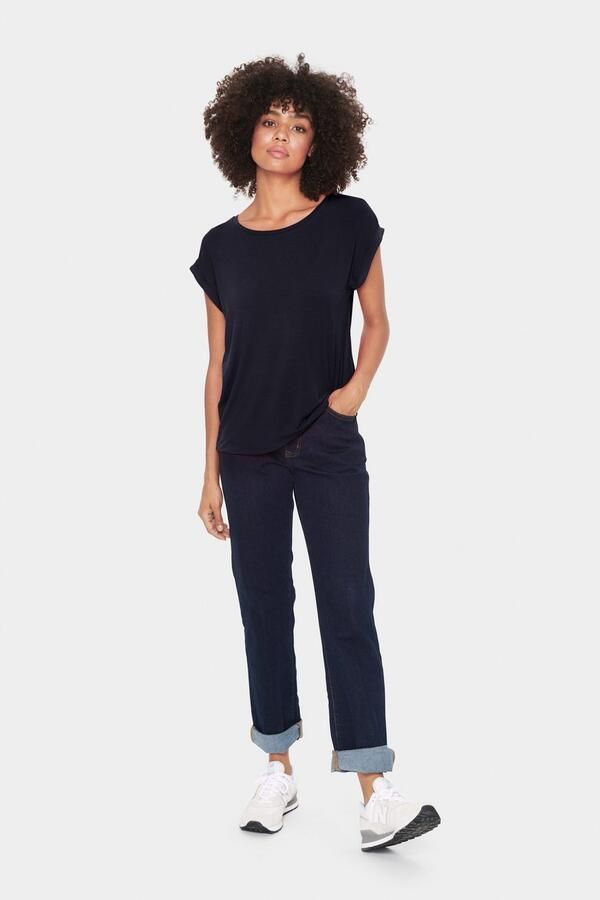 Saint Tropez Shirt met ronde hals Basic in chique lyocell kwaliteit - Foto 3