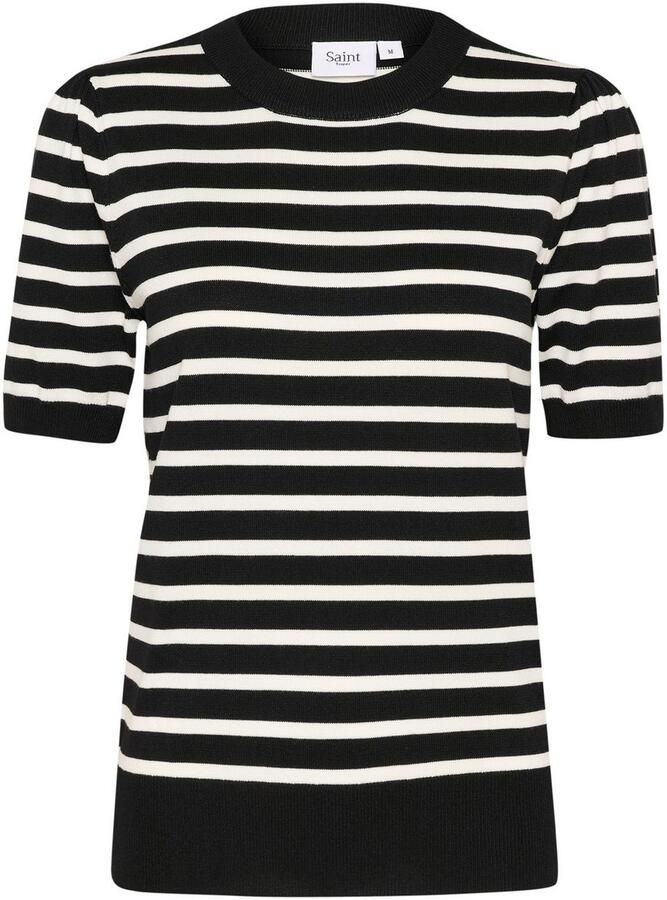 Saint Tropez Gestreepte Pullover Trui Zwart Mila Stripe Black Dames