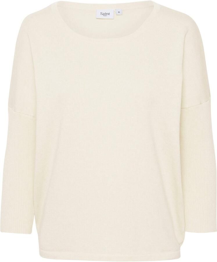 Saint Tropez Trui met ronde hals A2561 MilaSZ R-Neck Fijngebreid met viscose casual fit