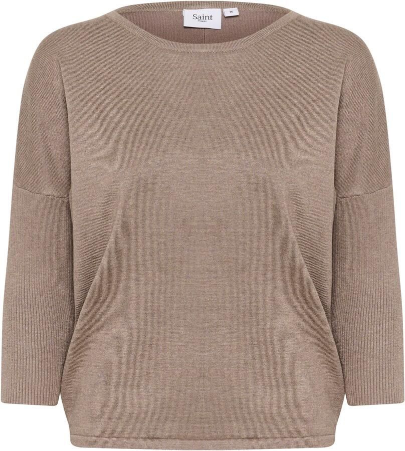 Saint Tropez Trui met ronde hals A2561 MilaSZ R-Neck Fijngebreid met viscose casual fit