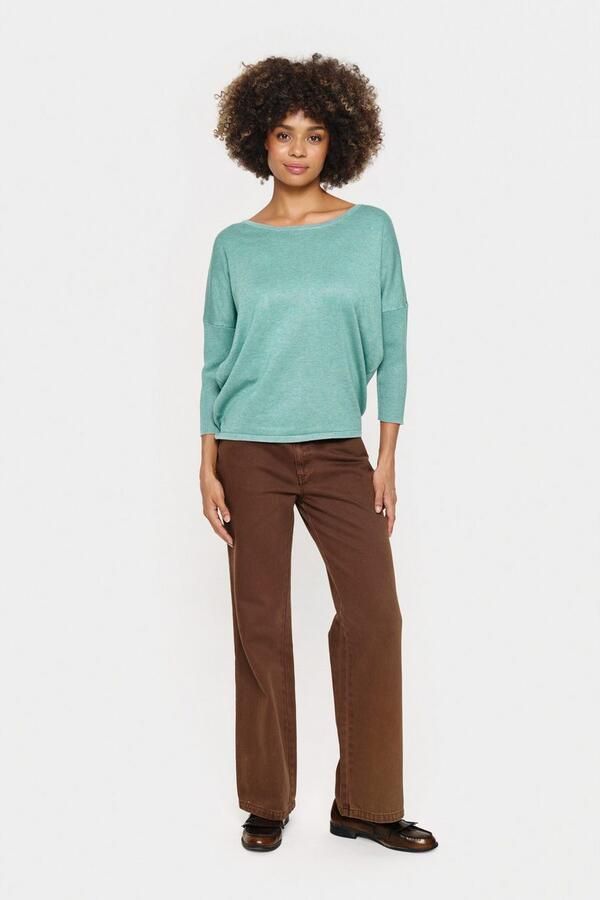 Saint Tropez Trui met ronde hals A2561 MilaSZ R-Neck Fijngebreid met viscose casual fit - Foto 4