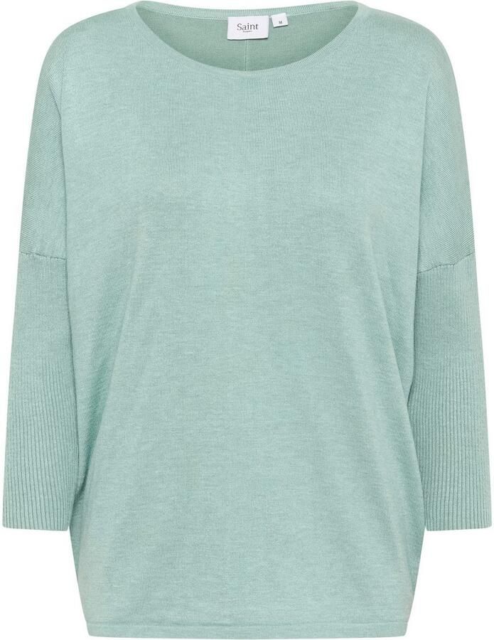 Saint Tropez Trui met ronde hals A2561 MilaSZ R-Neck Fijngebreid met viscose casual fit