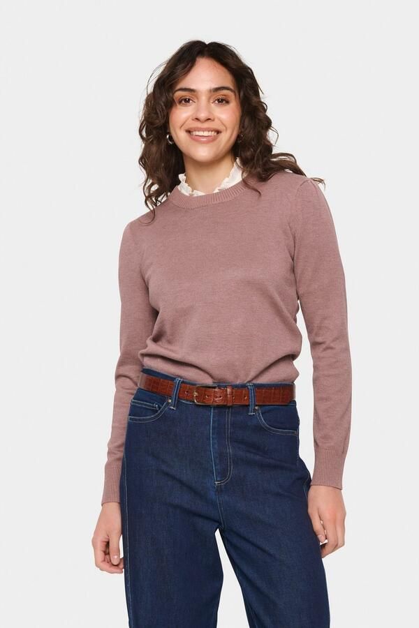 Saint Tropez MilaSZ Pullover Gebreid Antler Melange Brown Dames - Foto 3