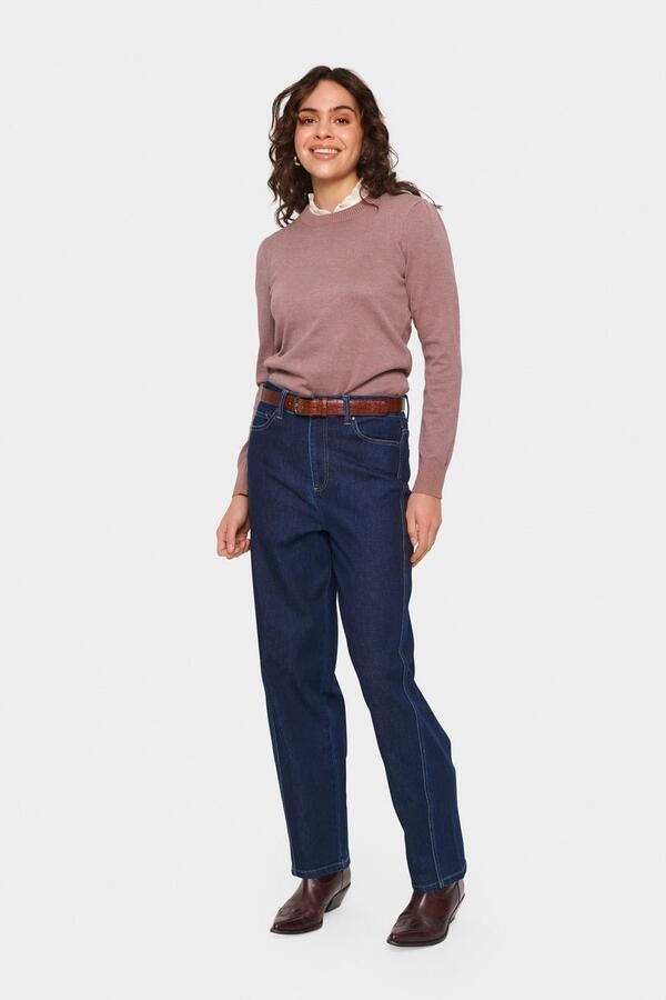 Saint Tropez MilaSZ Pullover Gebreid Antler Melange Brown Dames - Foto 5