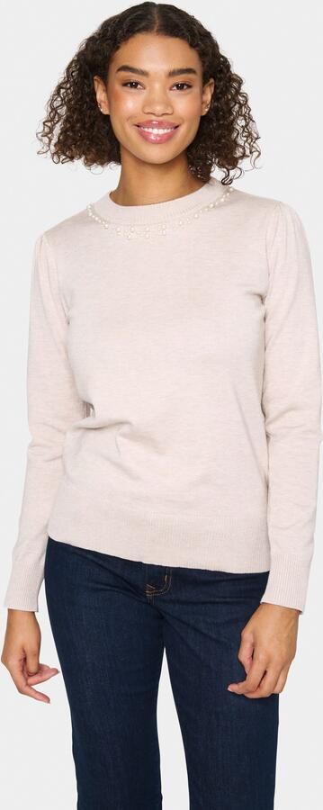 Saint Tropez Grijze Morn Melange Cardigan Sweater Beige Dames - Foto 5