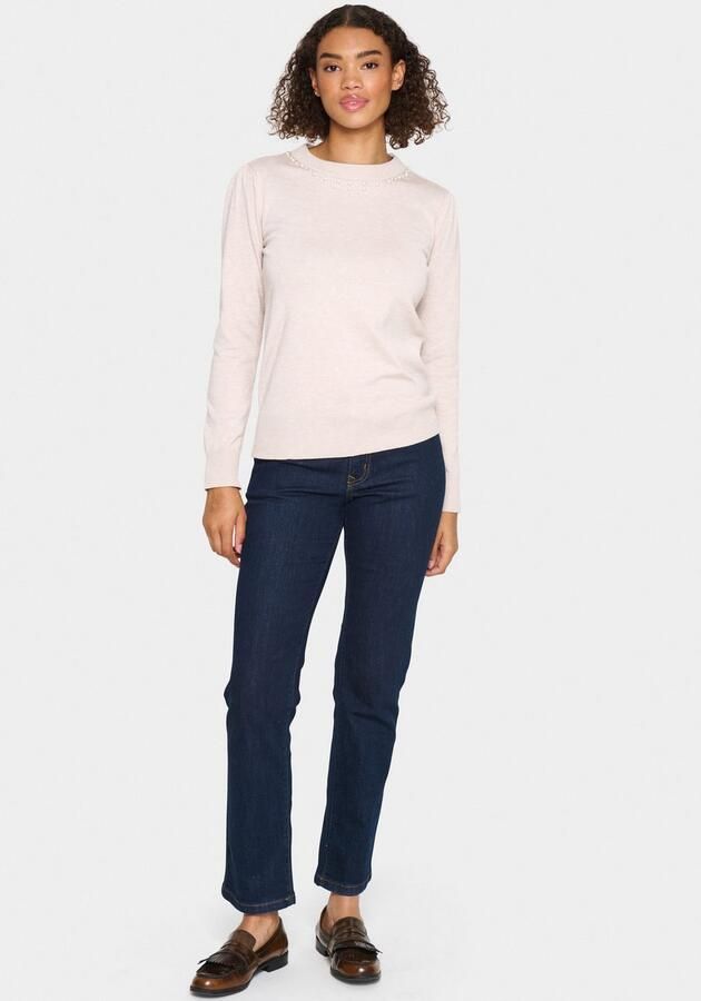 Saint Tropez Grijze Morn Melange Cardigan Sweater Beige Dames - Foto 4