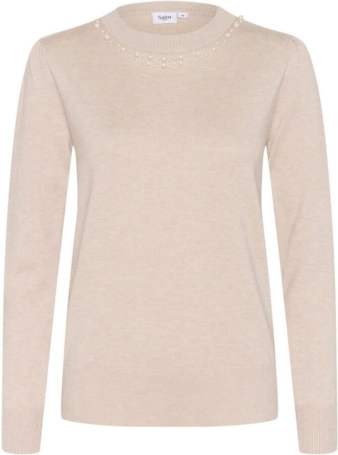 Saint Tropez Grijze Morn Melange Cardigan Sweater Beige Dames - Foto 1