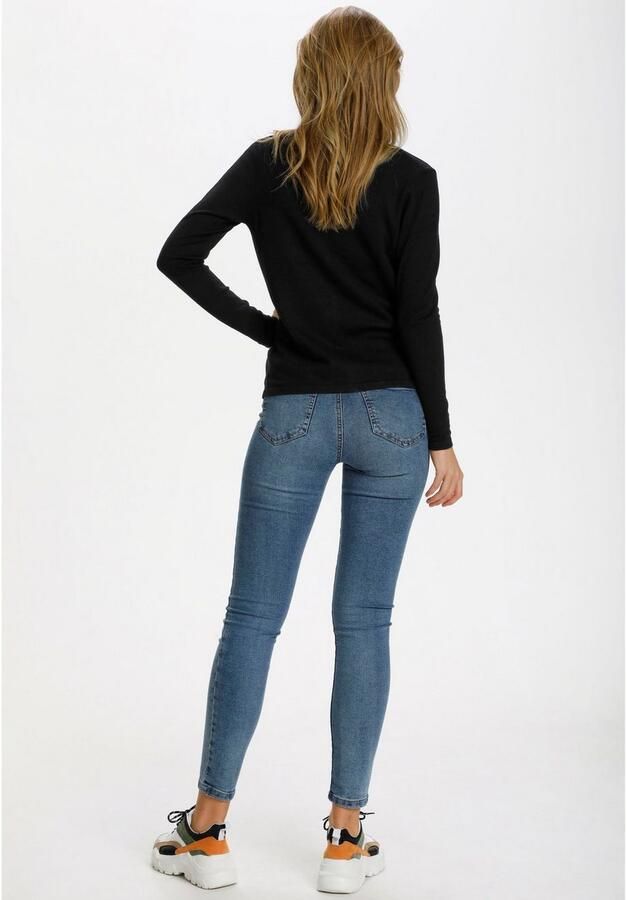 Saint Tropez Eenvoudige Zwarte Cardigan met Knoopsluiting Black Dames - Foto 2