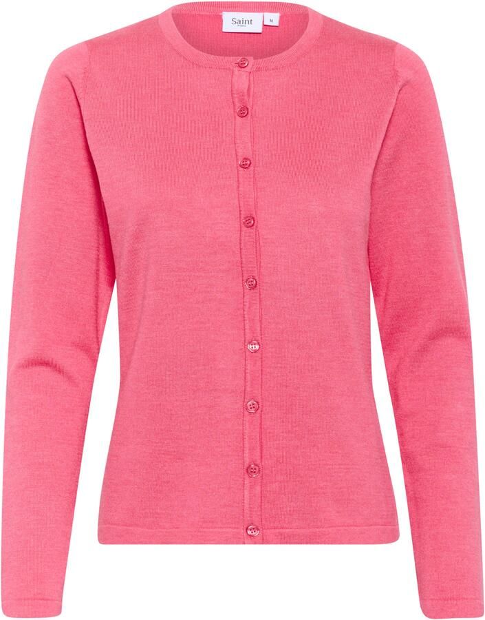 Saint Tropez Vest A8661 MilaSZ R-Neck Cardigan Viscose fijn gebreid Classic Fit - Foto 4