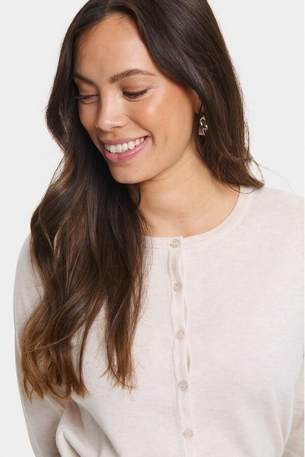 Saint Tropez Vest A8661 MilaSZ R-Neck Cardigan Viscose fijn gebreid Classic Fit - Foto 2