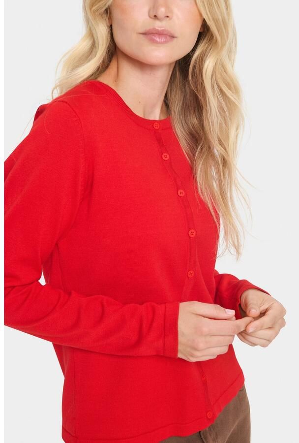 Saint Tropez Vest A8661 MilaSZ R-Neck Cardigan Viscose fijn gebreid Classic Fit - Foto 2