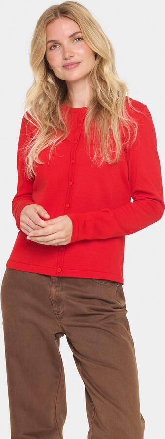 Saint Tropez Vest A8661 MilaSZ R-Neck Cardigan Viscose fijn gebreid Classic Fit - Foto 5