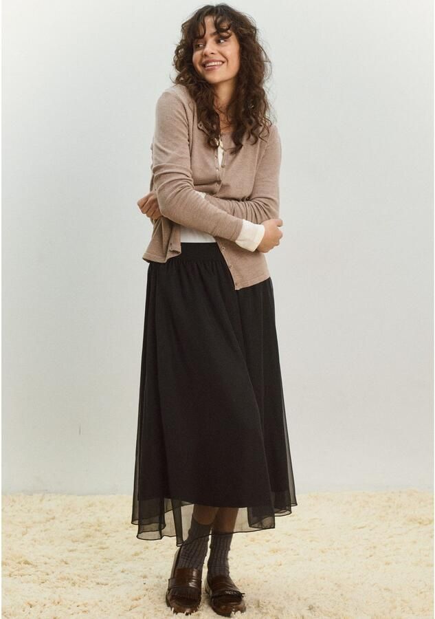 Saint Tropez Vest A8661 MilaSZ R-Neck Cardigan Viscose fijn gebreid Classic Fit - Foto 3