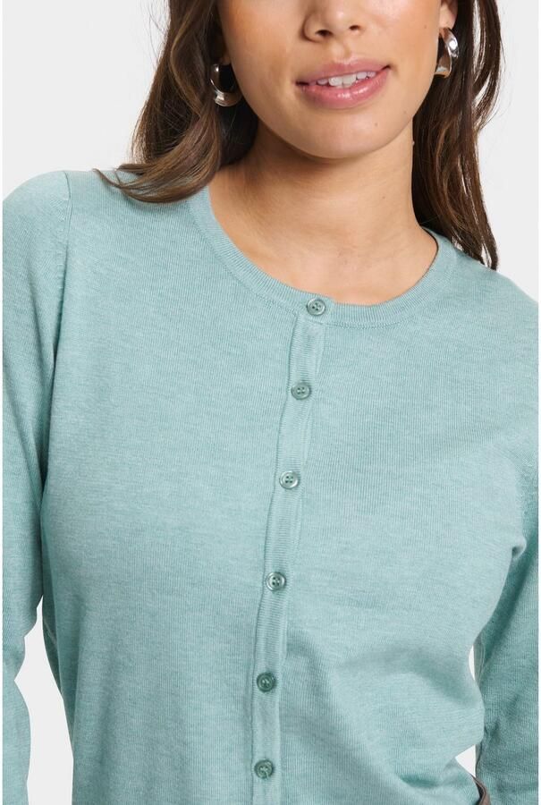 Saint Tropez Vest A8661 MilaSZ R-Neck Cardigan Viscose fijn gebreid Classic Fit - Foto 2