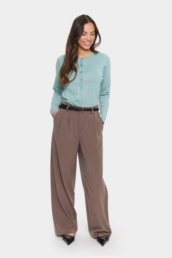 Saint Tropez Vest A8661 MilaSZ R-Neck Cardigan Viscose fijn gebreid Classic Fit - Foto 7