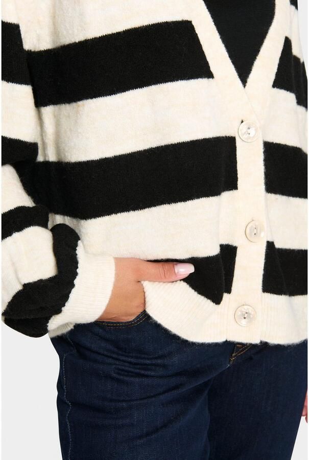 Saint Tropez Gestreepte Vest met Pofmouwen Multicolor Dames