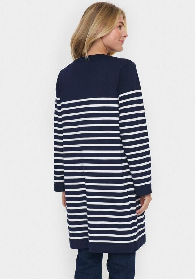 Saint Tropez Gestreepte Open Cardigan Baritone Ice Blue Dames - Foto 3