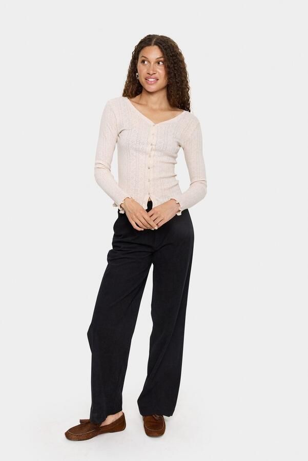 Saint Tropez Vest GruSZ Cardigan met ajourborduurwerk en gegolfde zoom - Foto 3