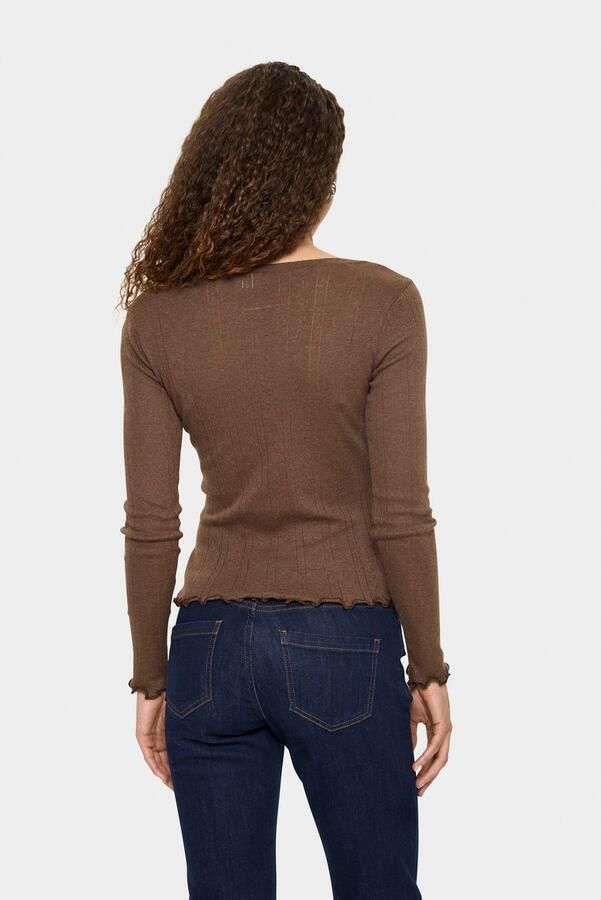 Saint Tropez Vest GruSZ Cardigan met ajourborduurwerk en gegolfde zoom - Foto 3