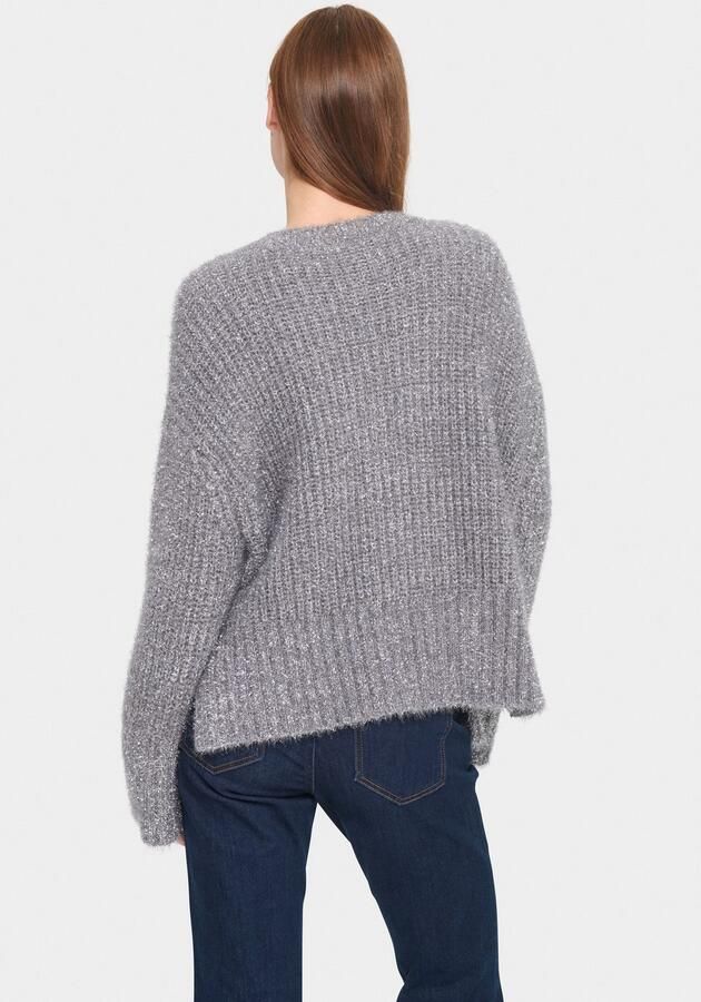 Saint Tropez Zilver Gebreid Vest Halfasz Stijl Gray Dames - Foto 4
