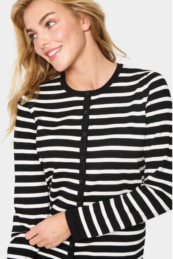 Saint Tropez Gestreepte Vest Zwart Mila Stripe Black Dames - Foto 5
