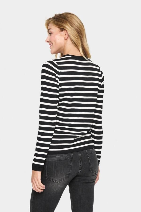 Saint Tropez Gestreepte Vest Zwart Mila Stripe Black Dames - Foto 3