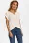 Saint Tropez Top met korte mouwen en stippenprint Beige Dames - Thumbnail 1