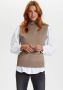 Saint Tropez Roll-N Vest Strik Atmos Melange Beige Dames - Thumbnail 1