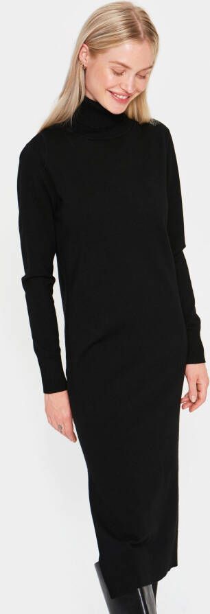 Saint Tropez Gebreide jurk MilaSZ Roll Neck Long Dress