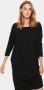 Saint Tropez Zachte Gebreide Jurk met Ronde Hals en ¾ Mouwen Black Dames - Thumbnail 1