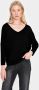 Saint Tropez V-hals Gebreide Pullover Lichtgewicht Kwaliteit Black Dames - Thumbnail 2