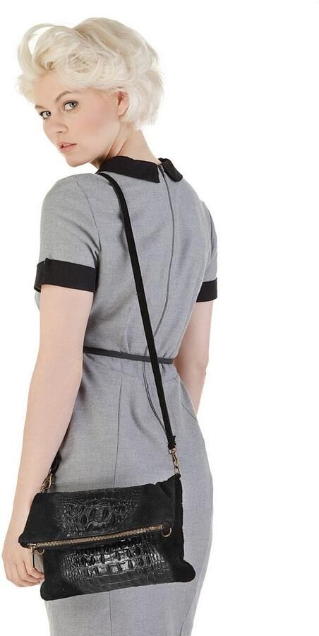 Sa tha Look Avondtasje echt leer made in italy - Foto 9