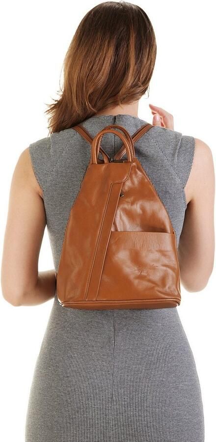 Sa tha Look Rugzak echt leer made in italy - Foto 6