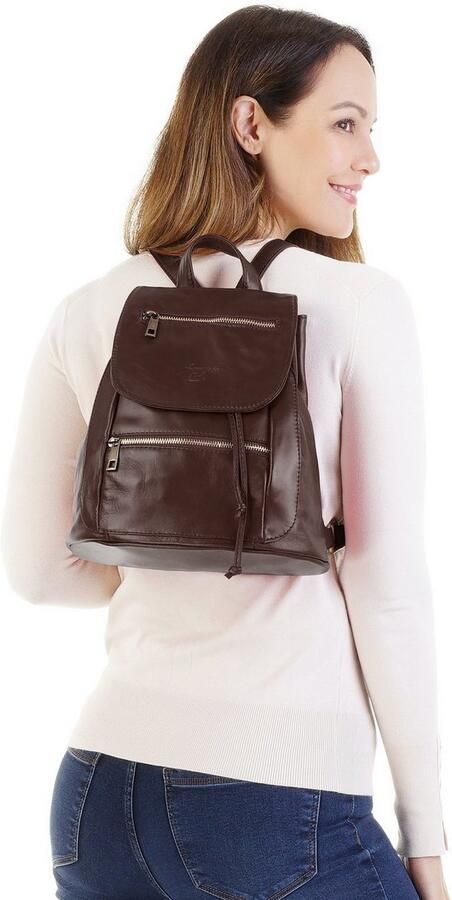 Sa tha Look Rugzak echt leer made in italy - Foto 6