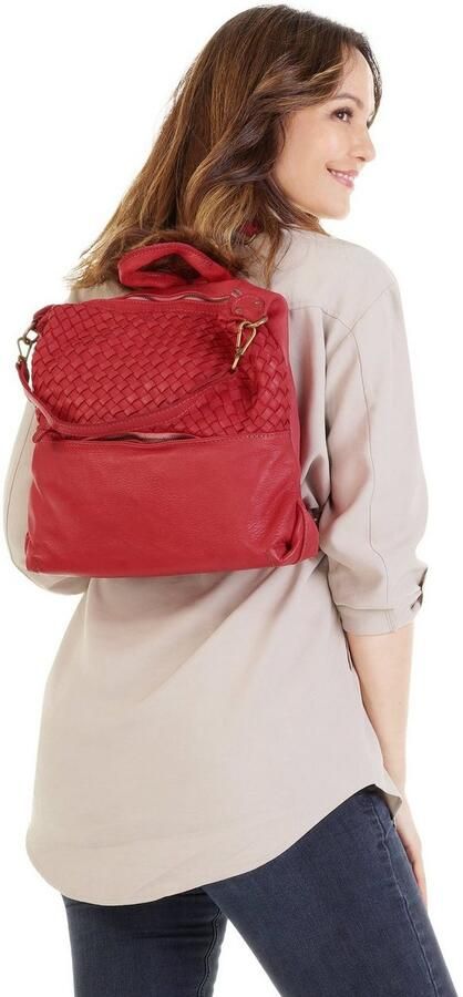 Sa tha Look Rugzak echt leer made in italy - Foto 2