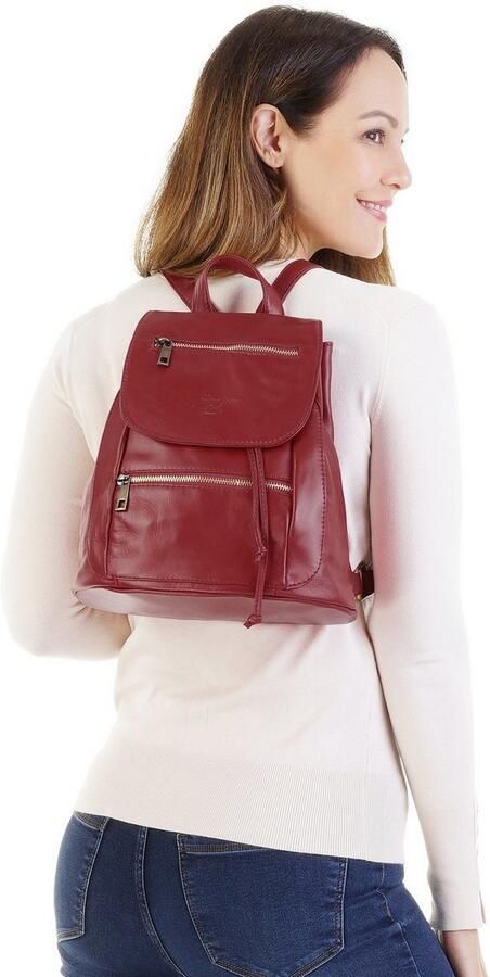 Sa tha Look Rugzak echt leer made in italy - Foto 6