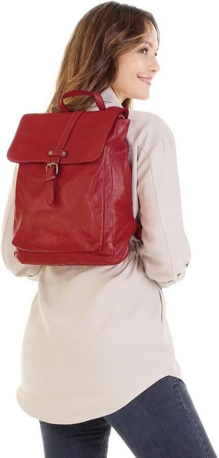 Sa tha Look Rugzak echt leer made in italy - Foto 2