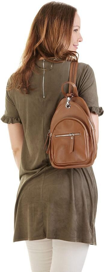 Sa tha Look Rugzak echt leer made in italy - Foto 7