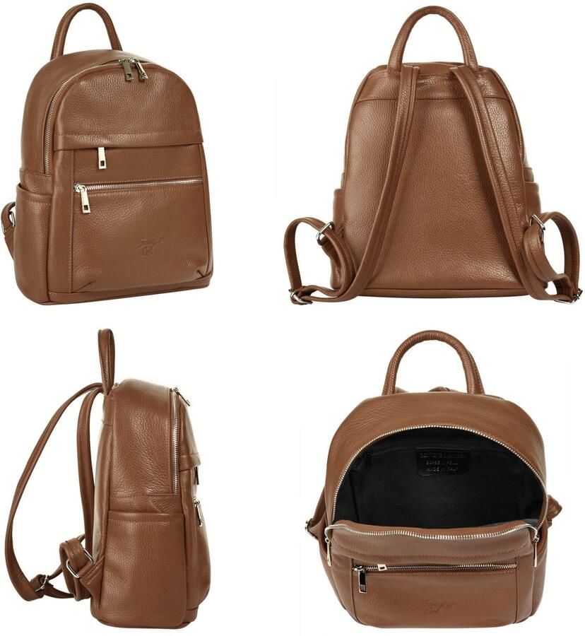 Sa tha Look Rugzak echt leer made in italy