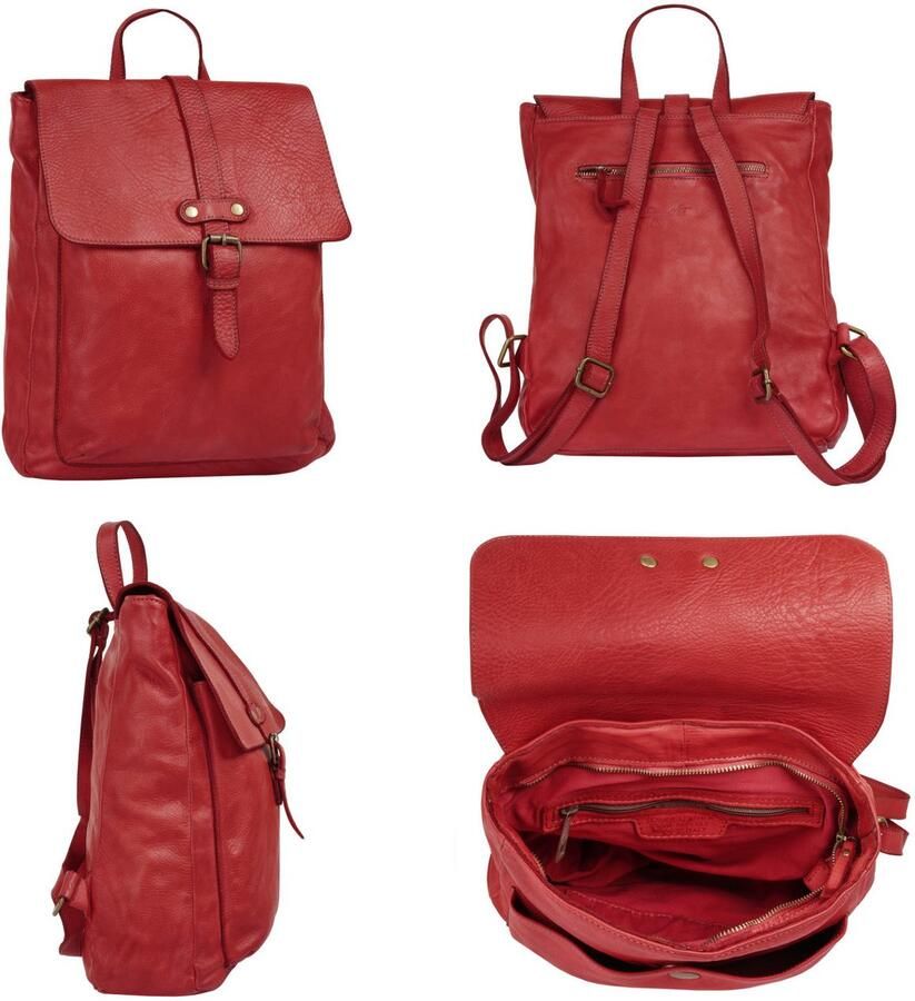 Sa tha Look Rugzak echt leer made in italy