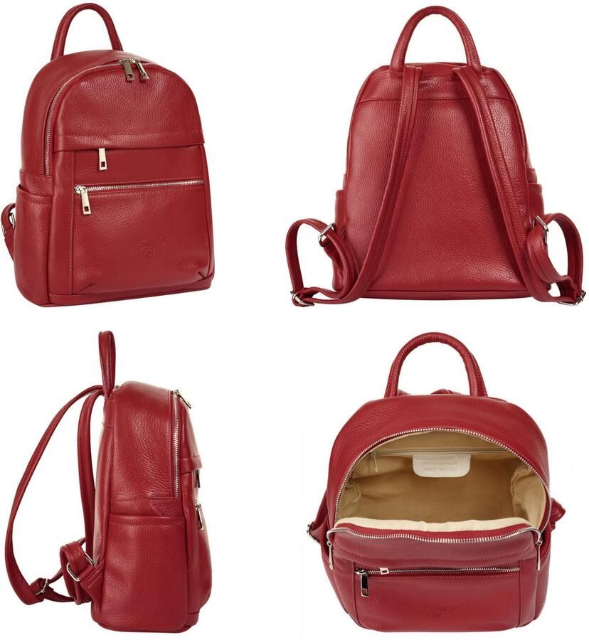 Sa tha Look Rugzak echt leer made in italy