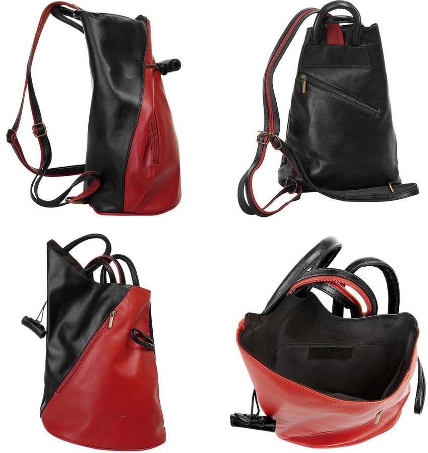 Sa tha Look Rugzak echt leer made in italy - Foto 2