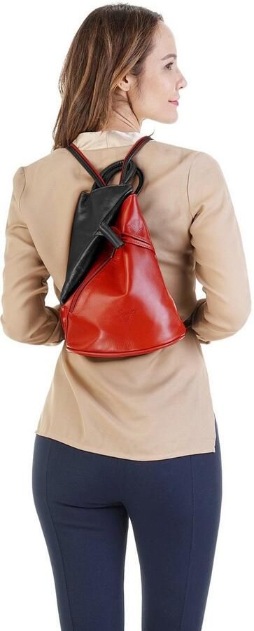 Sa tha Look Rugzak echt leer made in italy - Foto 8